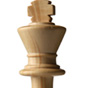 leading icon: chess piece king